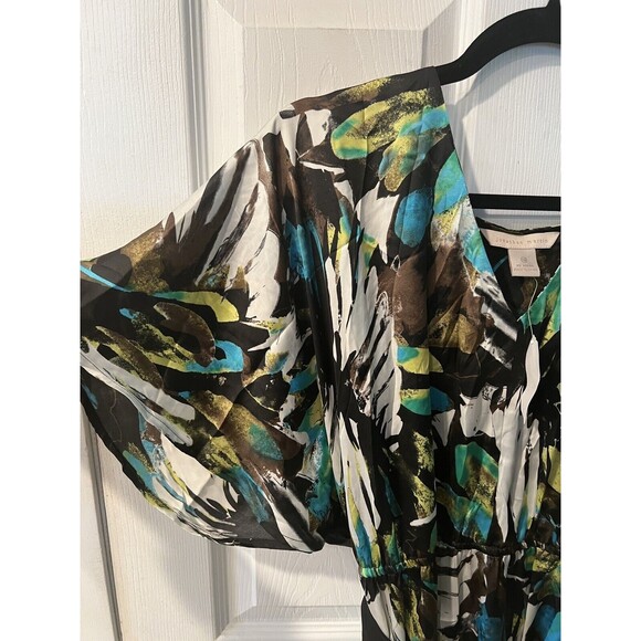 Jonathan Martin dress 12 flowy angel wing tropical belted Y2k Fairy Romantic New - Picture 6 of 12